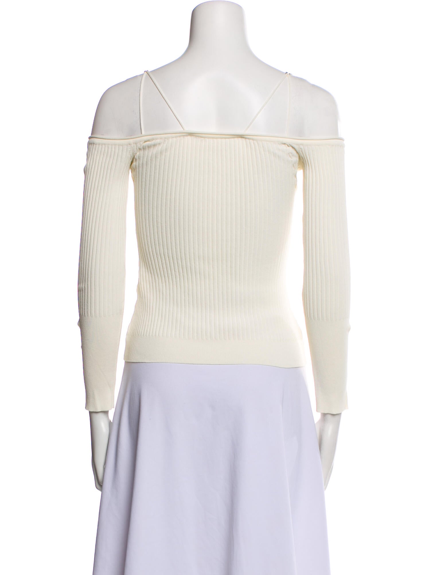 Jacquemus V-Neck Long Sleeve Crop Top